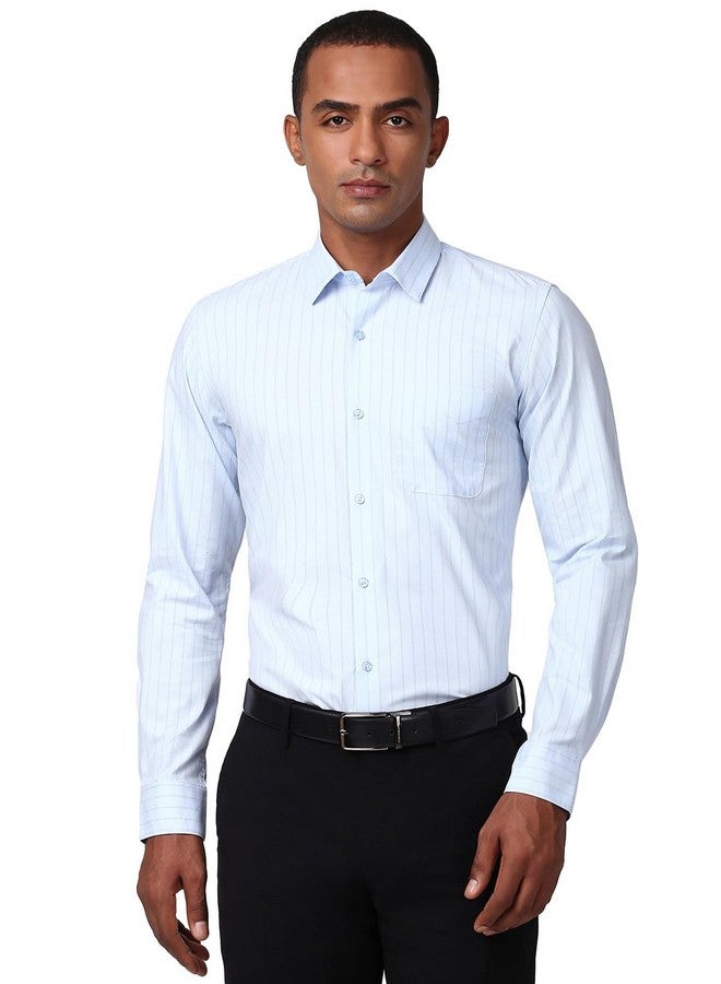 Peter England Peter England Men's Slim Fit Full Sleeve Striped