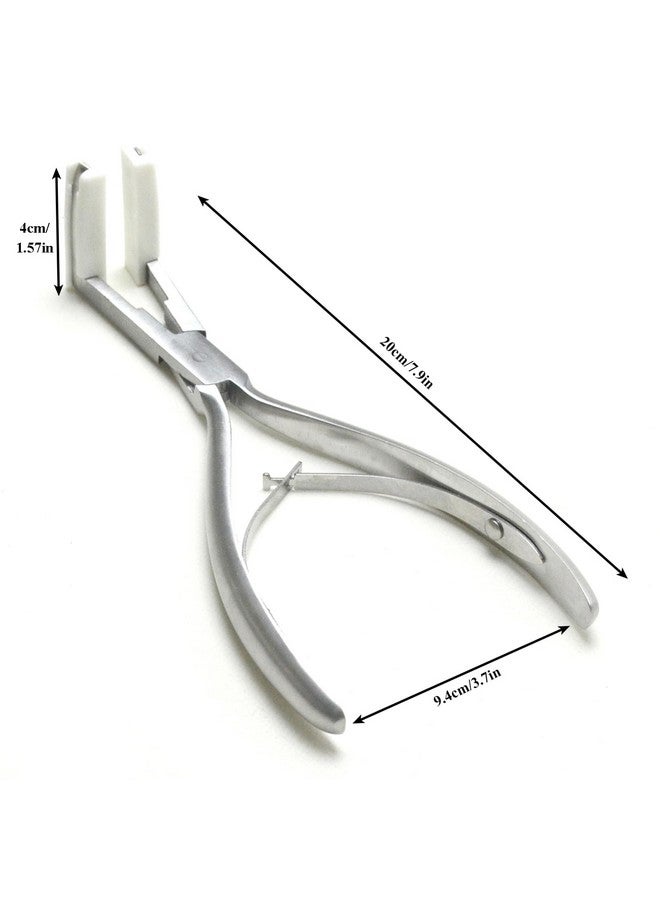 Luwigs Tape In Hair Extensions Plier Silvery Stainless Steel Flat Surface Sealing Calmp Hair Extensions Tool For Women - Image 4