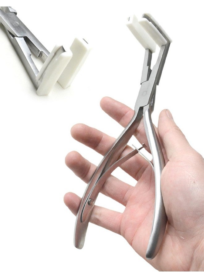 Luwigs Tape In Hair Extensions Plier Silvery Stainless Steel Flat Surface Sealing Calmp Hair Extensions Tool For Women - Image 1