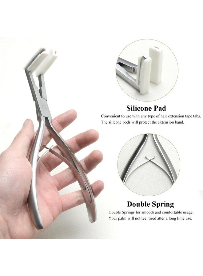 Luwigs Tape In Hair Extensions Plier Silvery Stainless Steel Flat Surface Sealing Calmp Hair Extensions Tool For Women - Image 3