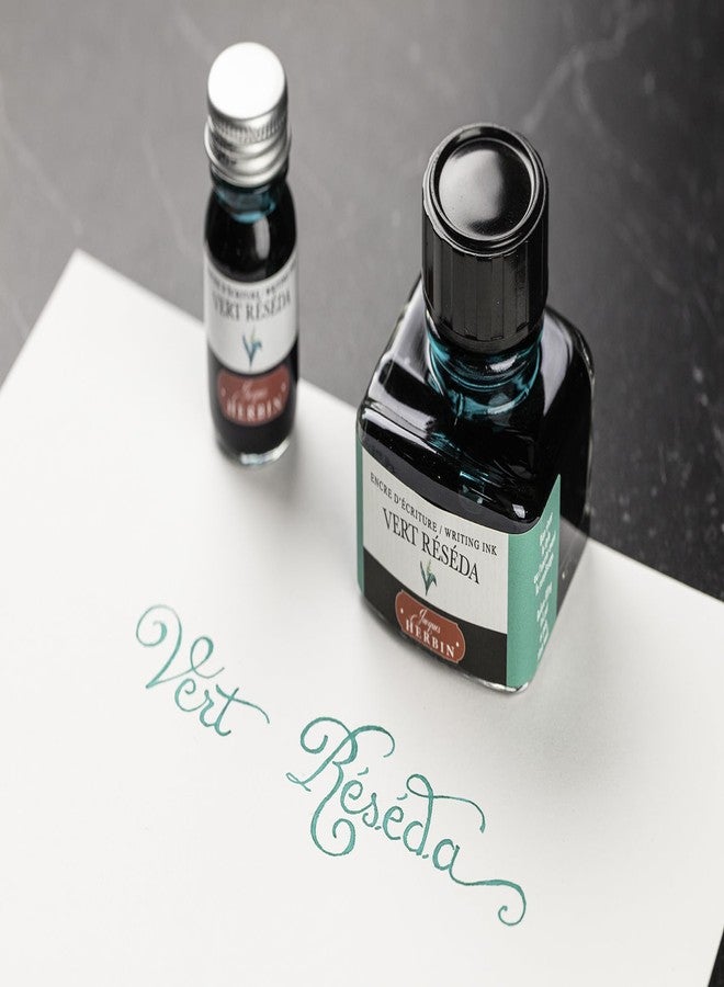 Jacques Herbin Herbin "D Ink Bottle (Vert Reseda - 30ML) 13038T - Image 4