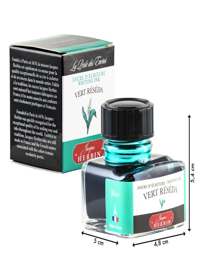 Jacques Herbin Herbin "D Ink Bottle (Vert Reseda - 30ML) 13038T - Image 2
