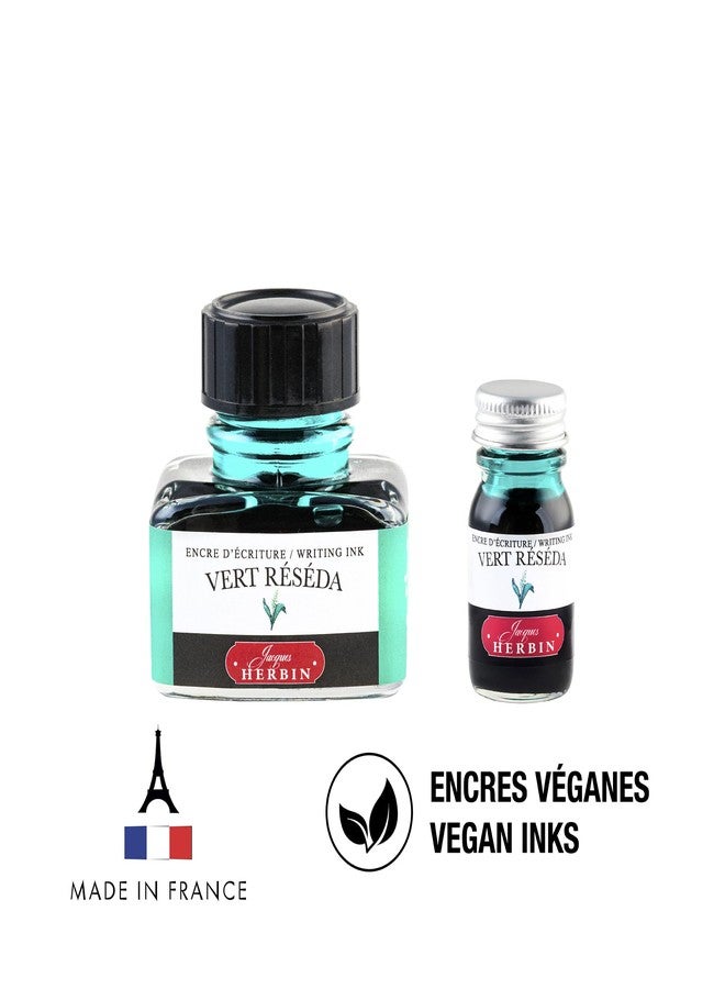 Jacques Herbin Herbin "D Ink Bottle (Vert Reseda - 30ML) 13038T - Image 5