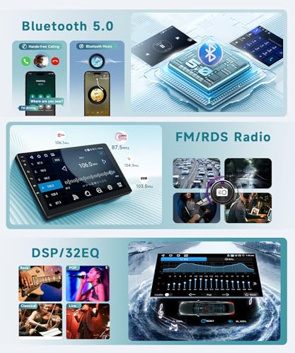 Sellrich 4G+64G Android Car Radio Stereo for Volvo XC90 2004-2013 with DSP/Wireless Carplay/Android Auto, Sellrich 10.1 inch Touch Screen Radio Bluetooth 5.0 FM/RDS Mirrorlink SWC Backup Camera - Image 5