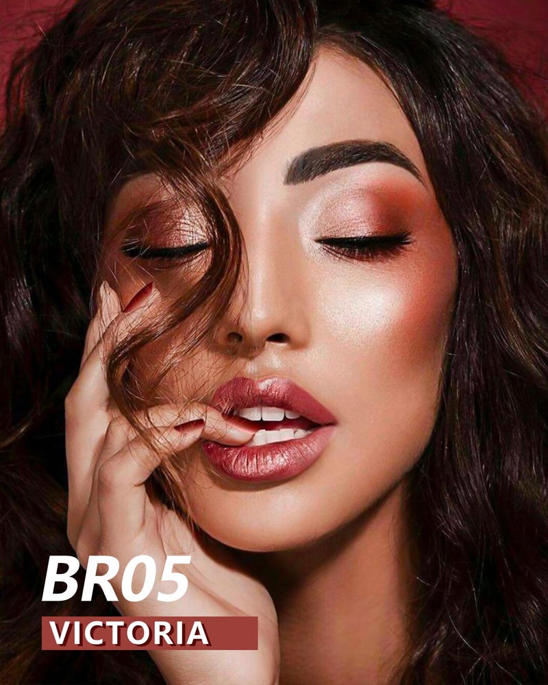 MAKI YIKA Red Lipstick for Women Metallic Lipsticks Glitter Long Lasting Lipstick No Smudge No Transfer Liquid Pink Lip Gloss (BR05 Victoria) - Image 3