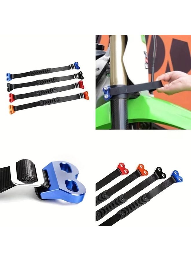 Durable Off Road Motorcycle Front Rescue Strap Aluminum Alloy Black Towing Recovery - Image 2