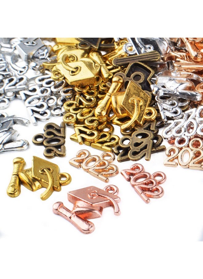 BronaGrand - 140Pcs Graduation Charms Pendant Year 2022 Letter Charm Graduate Hanging Charm With Diploma Pendant Graduation Gifts For Diy Bracelet Necklace Jewelry Making Accessory7 Colors - Image 1