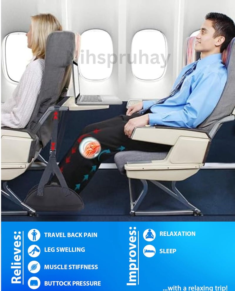 NIHSPRUHAY Airplane Travel Footrest Hammock Perfect Airplane Foot Hammock to Relax Your Feet Travel Essentials Comfy Foot Hanger Airplane Footrest for Long Trip - Image 3