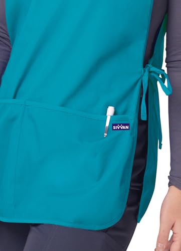 Sivvan Unisex Apron - Cobbler Apron - S8700 - Teal Blue - X - Image 5