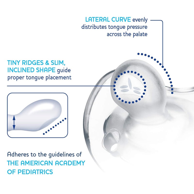 Chicco PhysioForma 100 Soft Silicone One Piece Pacifier for Babies Aged 06 Months  BPA  Latex Free  Reusable Sterilizing Case  Clear 4pk - Image 5