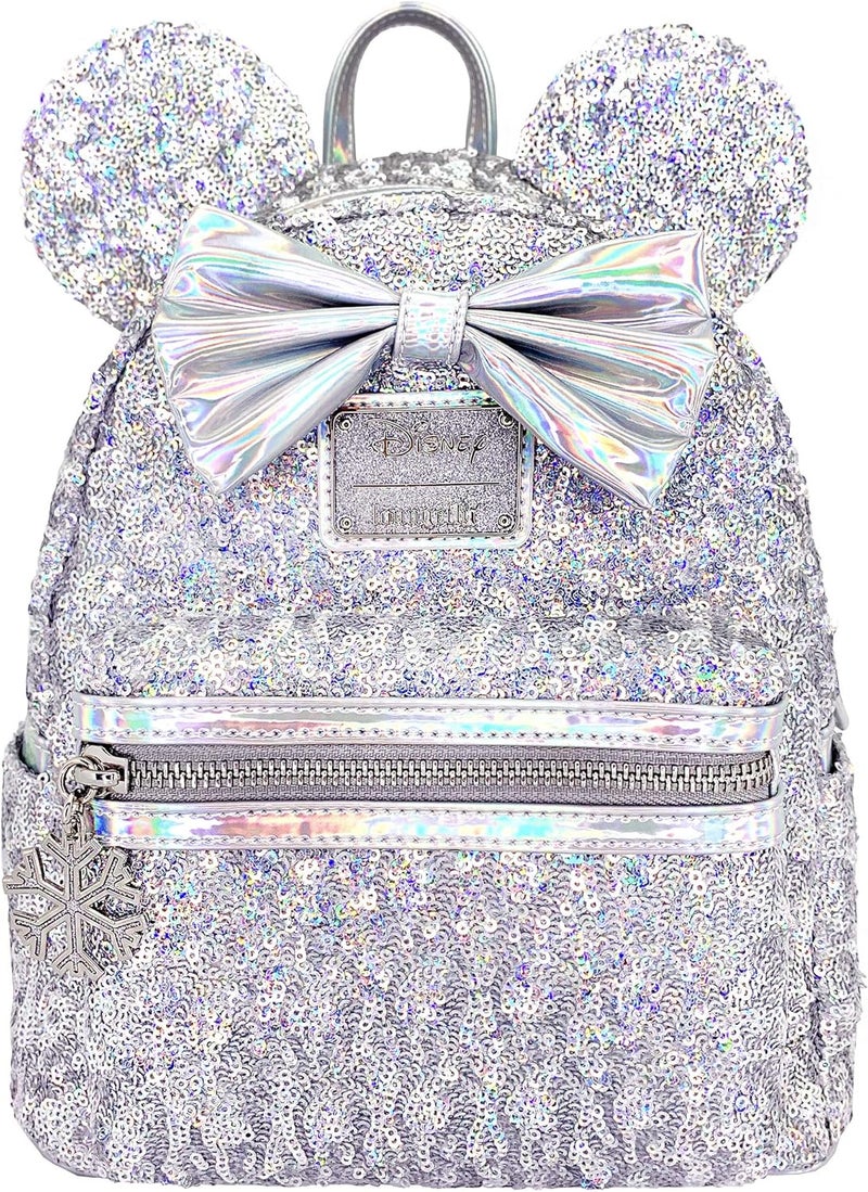 Loungefly Loungefly X LASR Exclusive Disney Holographic Sequin Minnie Mini Backpack - Image 1