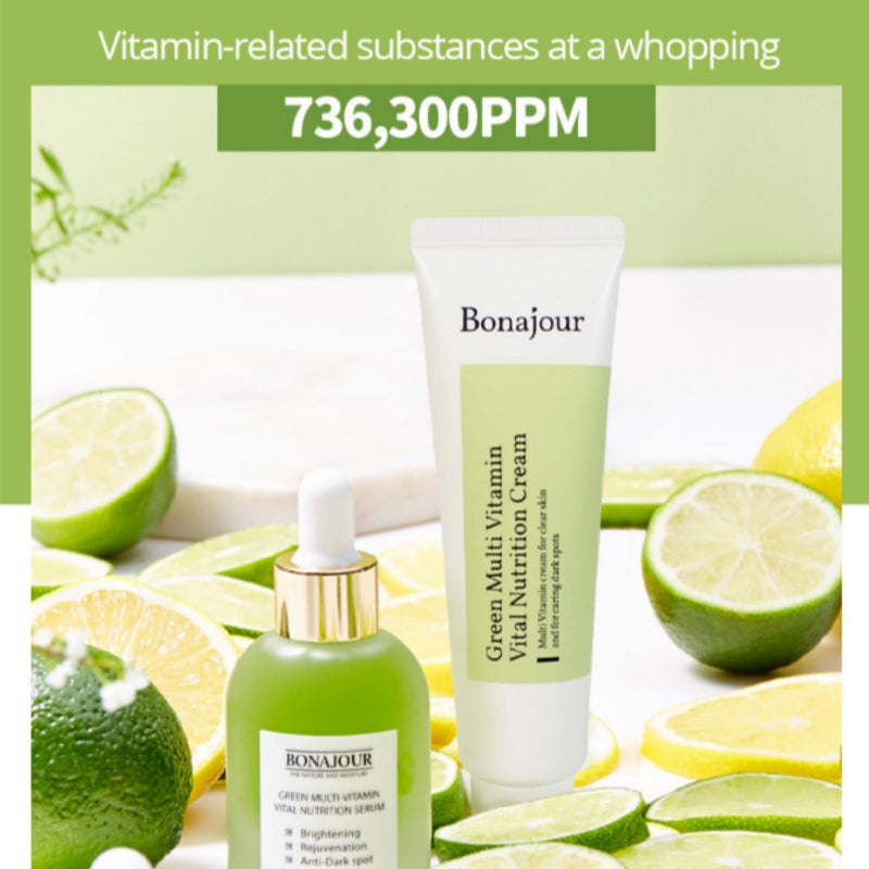 BONAJOUR [BONAJOUR] Vegan Natural Green Multi Vitamin Moisturizing Cream for Face - 70% Vitamin, Anti Aging & Brightening, Remove Dark Spot 1.7 fl. oz - Image 3