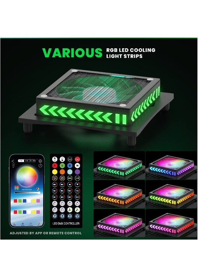 Loquat RGB Cooling Fan for Xbox Series X, Led Light Strip, Dust Cover Filter, Rubber Dust Plugs, Low Noise Top Fan, Independent Touch Switch, Enhance Your Gaming Experience - Image 4