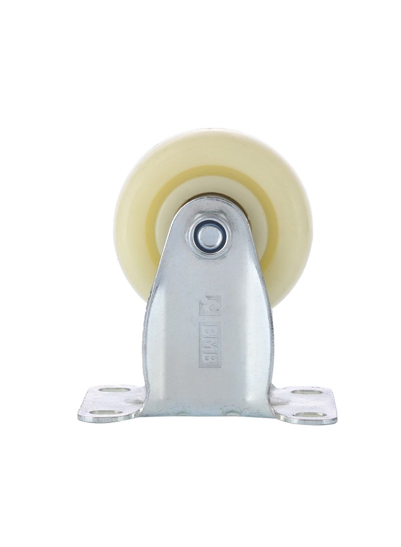 BMB tools 2-Piece 50mm White PP Medium Duty Caster Double Ball Bearing - Rigid - Plate - Image 3