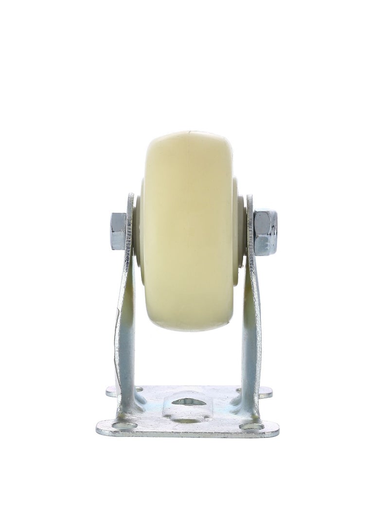 BMB tools 2-Piece 50mm White PP Medium Duty Caster Double Ball Bearing - Rigid - Plate - Image 4