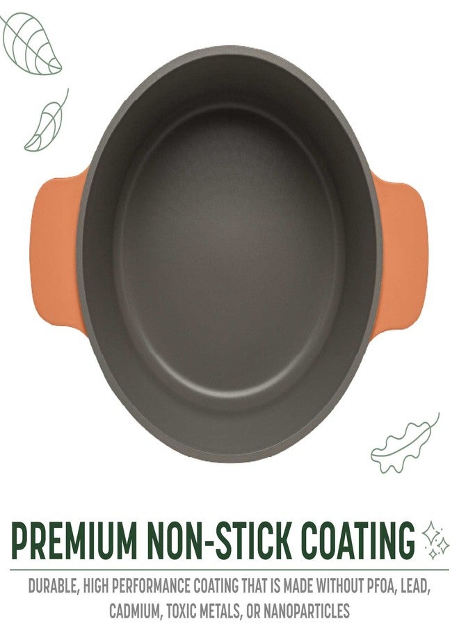 Goodful قدر غودفول متعدد الاستخدامات، متعدد الطبقات غير لاصق، عالي الأداء، مصنوع من الحديد الزهر، مع غطاء مطابق، ورف تحمير، وملعقة تقليب، خالٍ من حمض البيرفلوروكتانويك (PFOA)، آمن للغسل في غسالة الأطباق، سعة 4.7 كوارت، لون تيراكوتا - Image 5