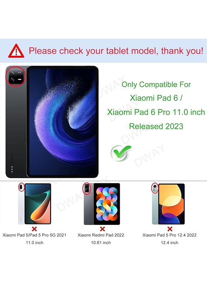 إيروريكس جراب متين مقاوم للصدمات لجهاز Xiaomi Pad 6 6 Pro مقاس 11 بوصة مع حامل حلقي دوار 360 درجة، جراب واقٍ مدرع مكون من 3 طبقات، غطاء سيليكون لجهاز Xiaomi Pad 6 Pad 6 Pro - Image 2