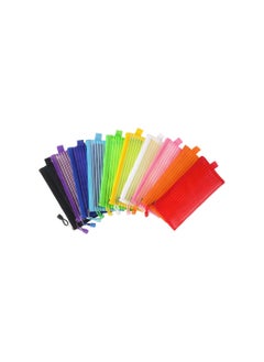 Y&D Zipper Mesh Pouch, Pencil Pouch Multicolor Pen Bag Multipurpose for Office Supplies Travel Storage Bags, Cosmetic Makeup School and Accessories, 10 Colors (10 Pack)  - Image 2