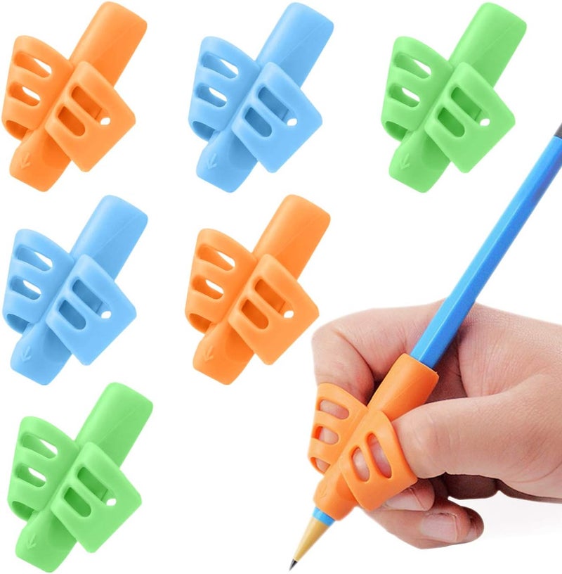 JuneLsy Pencils Grips Pencils Grips for Kids Handwriting Posture Correction Training Writing AIDS for Kids toddler Preschoolers Students Children Special Needs (6PCS) - Image 1