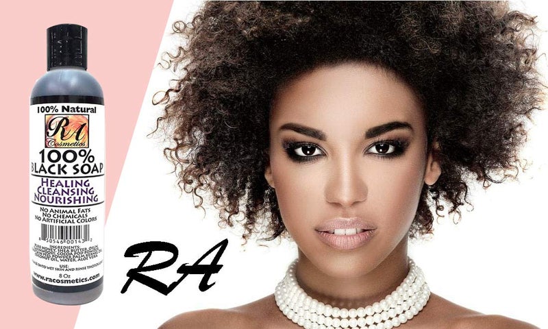 RA COSMETICS 100% African Liquid Natural Black Soap - 8 oz - Image 4