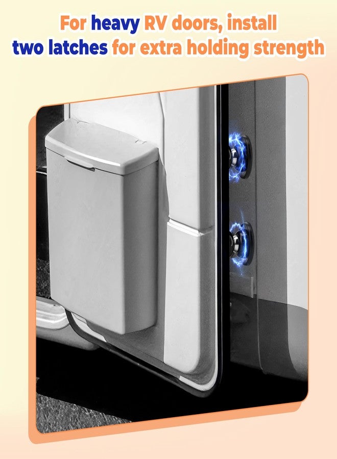 قطعتان من سدادات الأبواب المغناطيسية - سهلة التركيب، تصميم منخفض الارتفاع مع تركيب مرن - مثالية للمنازل القديمة، والأبواب غير المستوية، ومقطورات التخييم، والقوارب، وحجيرات الشحن (أسود) - Image 4