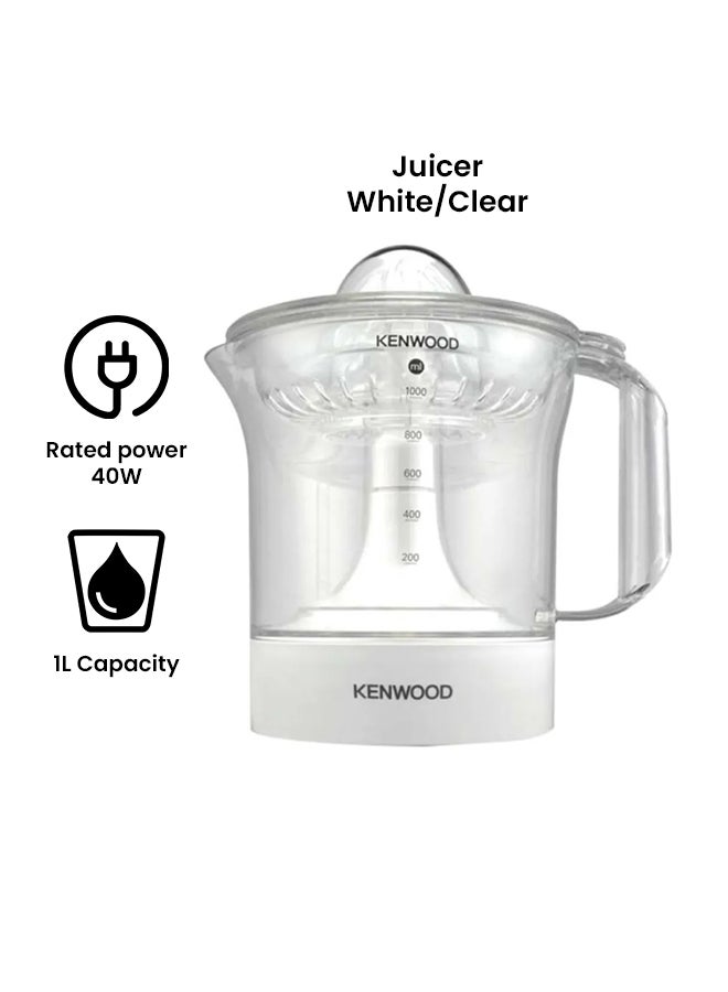 KENWOOD Citrus Juicer, 1 L 60 W JE280001/JE280A White - Image 2