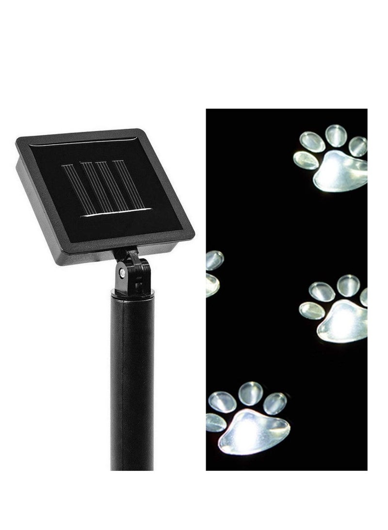 كابتن تيك 4 Solar Dog Cat Animal Paw Print Lights Garden Outdoor LED Path Lamp for Garden Patio Yard Decor Walkway - Image 4