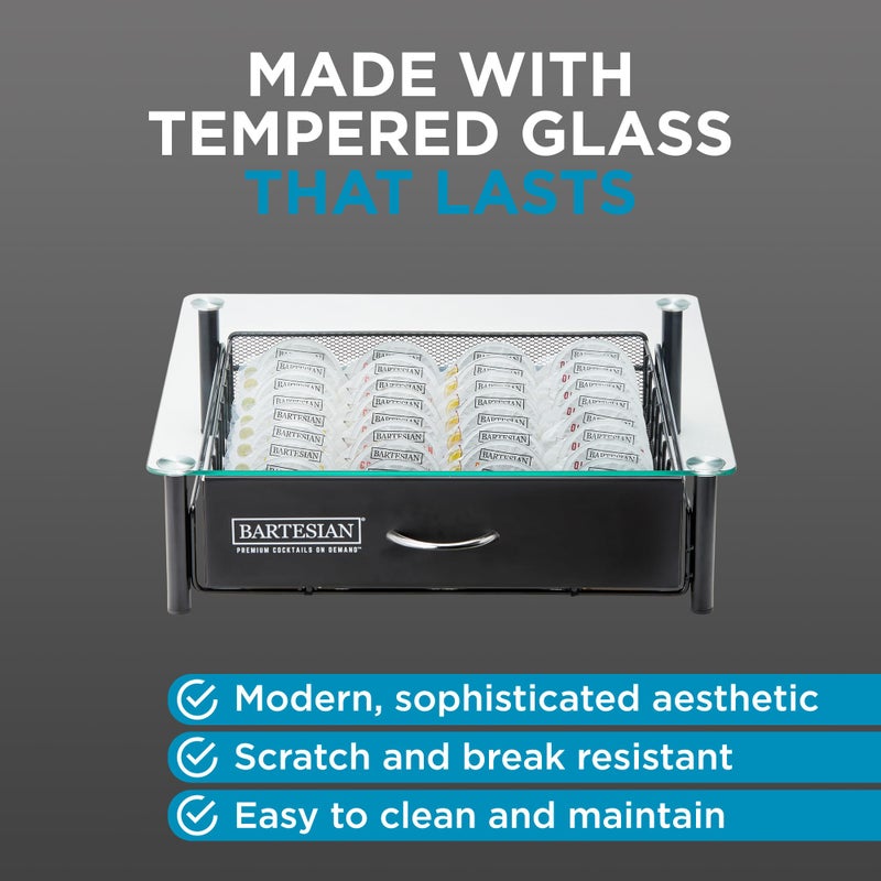 Bartesian Bartesian Cocktail Capsule Storage Drawer Organizer - Stylish Mixology Cocktails Drink Mixer Holder Dispenser - Home Bar Accessories for Cocktail Maker Machine - Holds Up to 36 Bartesian Capsules  - Image 5