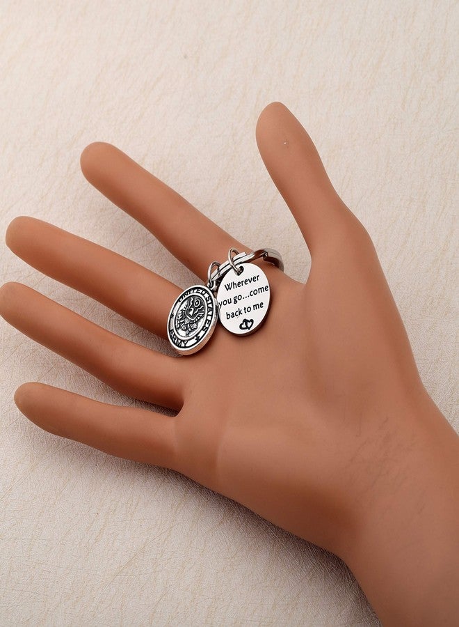 AKTAP Wherever You Go Come Back to Me Graduation Gift Dad Husband Gift Key Ring Deploying Partner Boyfriend Girlfriend - Image 4