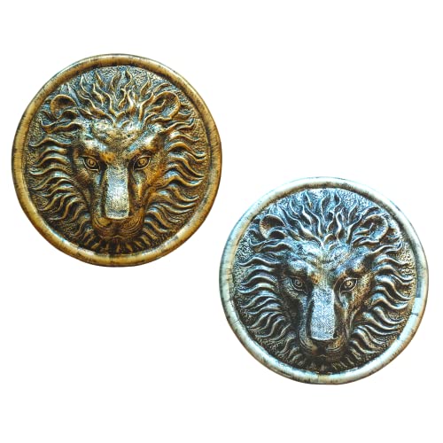 Mariner's Creation Lion face showpiece set of 2 for wall decor living room office decor wall hanging showpiece | home decor items house warming gift - Image 1