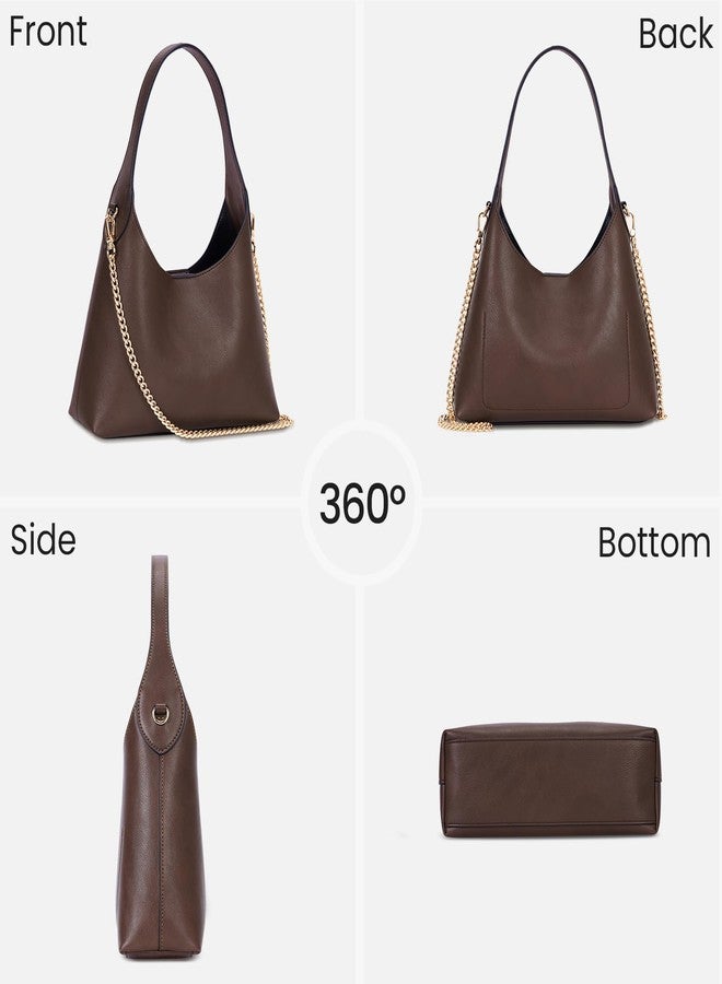 JQWSVE Small Hobo Bags for Women Cherry Shoulder Bag Purse Faux Leather Tote Handbag Trendy Chain Crossbody Bag - Image 3