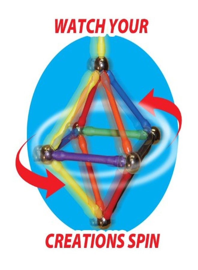 Magz Mega Magz, 130-Piece Magnetic Construction Set - 66 bars and 64 balls - Image 5