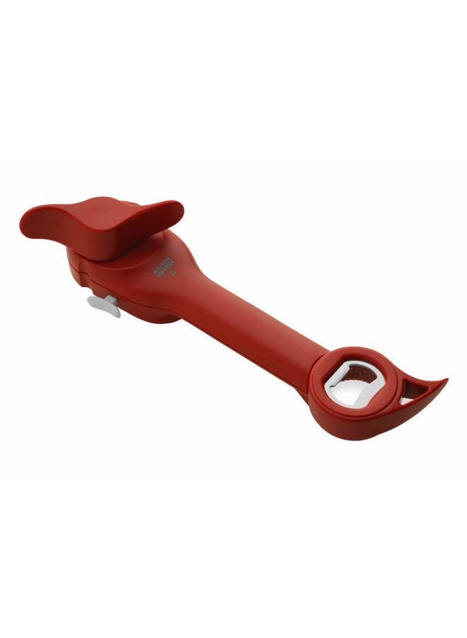 Kuhn Rikon Auto Safety Master Opener for Cans, Bottles and Jars, 9 x 2.75 inches, Red - Image 1