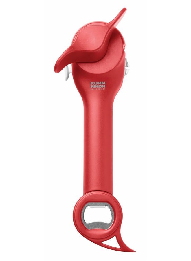 Kuhn Rikon Auto Safety Master Opener for Cans, Bottles and Jars, 9 x 2.75 inches, Red - Image 2