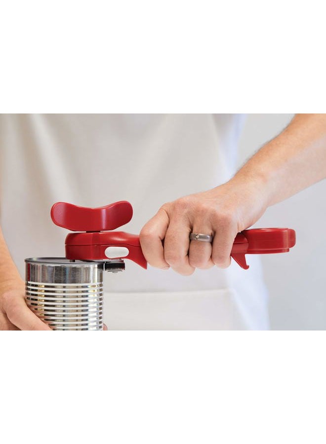 Kuhn Rikon Auto Safety Master Opener for Cans, Bottles and Jars, 9 x 2.75 inches, Red - Image 4