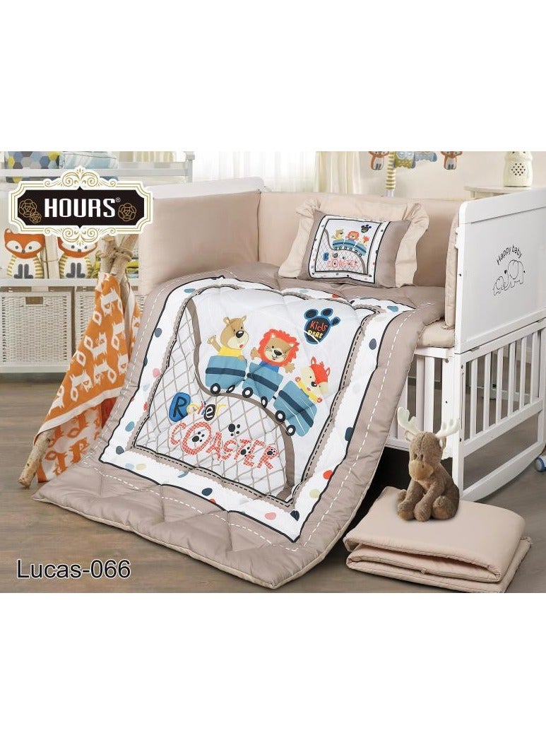 Horus 5-piece summer microfiber crib bumper pad for your baby's comfort - 5 pieces