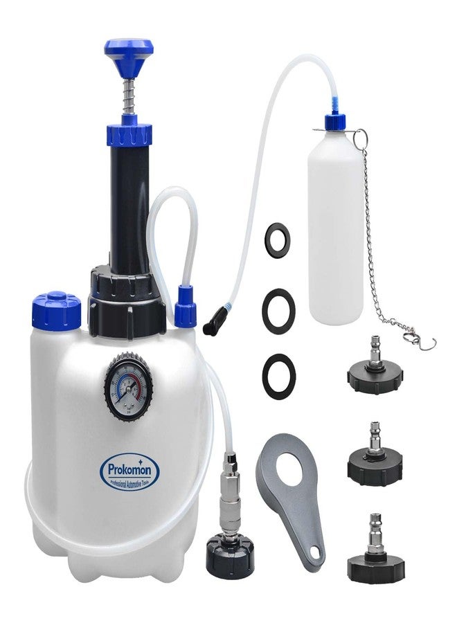 Prokomon 3L Manual Brake Bleeder Fluid Pump with 4 Master Cylinder Adapters and 1L Brake Bleeder Bottle Suitable for Most Vehicles One-Person Operation - Image 1