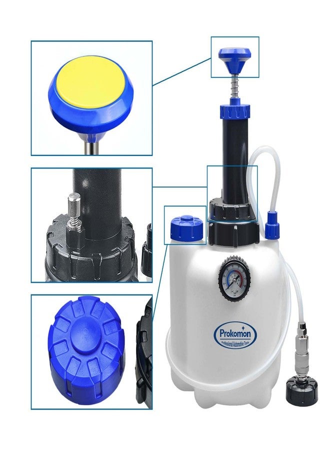 Prokomon 3L Manual Brake Bleeder Fluid Pump with 4 Master Cylinder Adapters and 1L Brake Bleeder Bottle Suitable for Most Vehicles One-Person Operation - Image 2