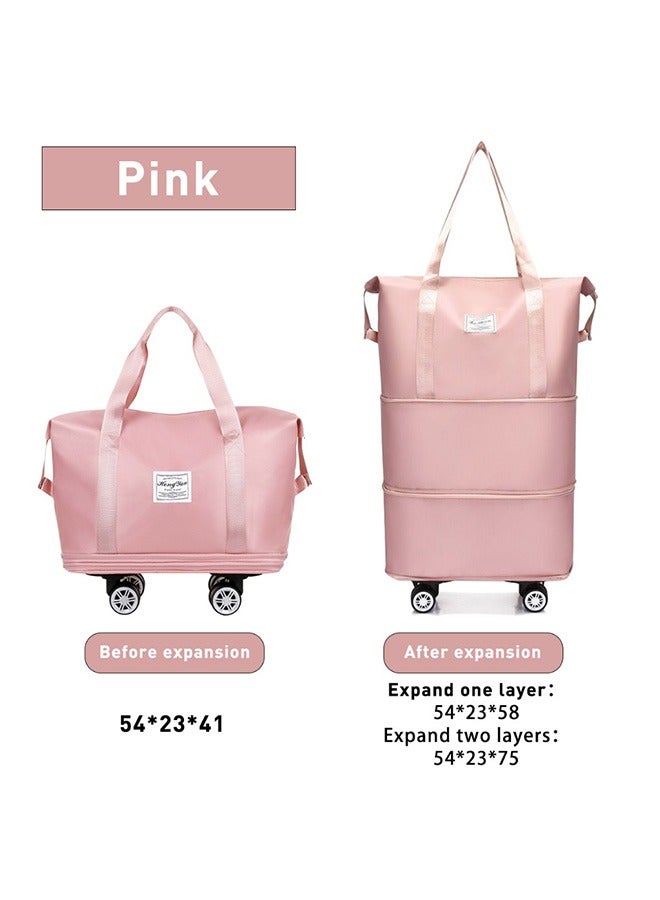 Versatile Folding Luggage Bag, Premium Rolling Duffle Bag for Travel, Multi-functional Carry-On Shoulder Bag Luggage Tote for All Occasions - Image 1