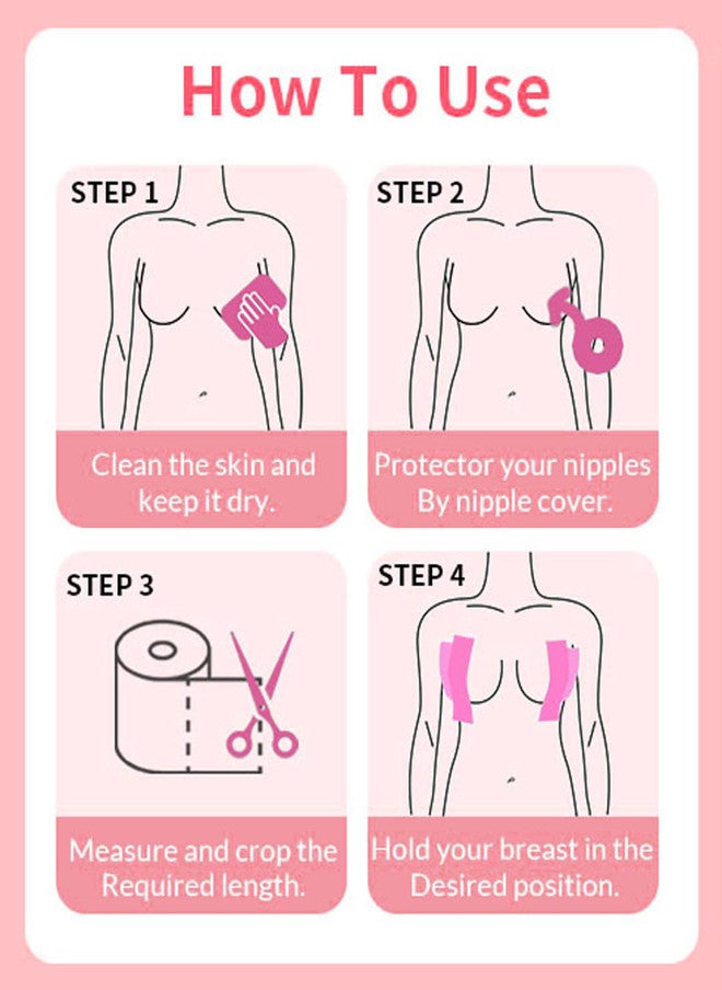 FIMS Women Sweatproof Cotton Breast Lift Tape - Image 4