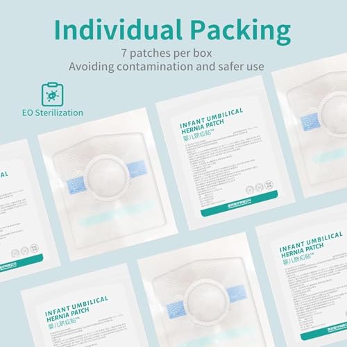 lefeke Baby Belly Navel Patches, Cotton Pads for Baby Belly Button Hernia, Infant Essentials Must Haves (7 Pieces) - Image 3
