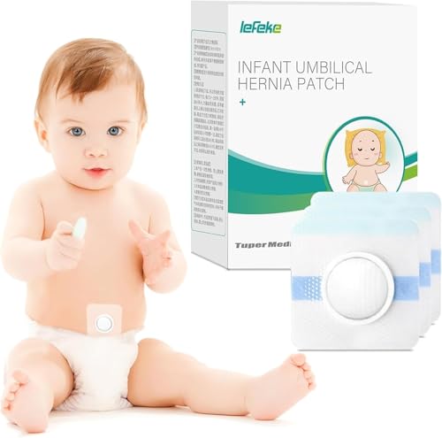 lefeke Baby Belly Navel Patches, Cotton Pads for Baby Belly Button Hernia, Infant Essentials Must Haves (7 Pieces) - Image 1