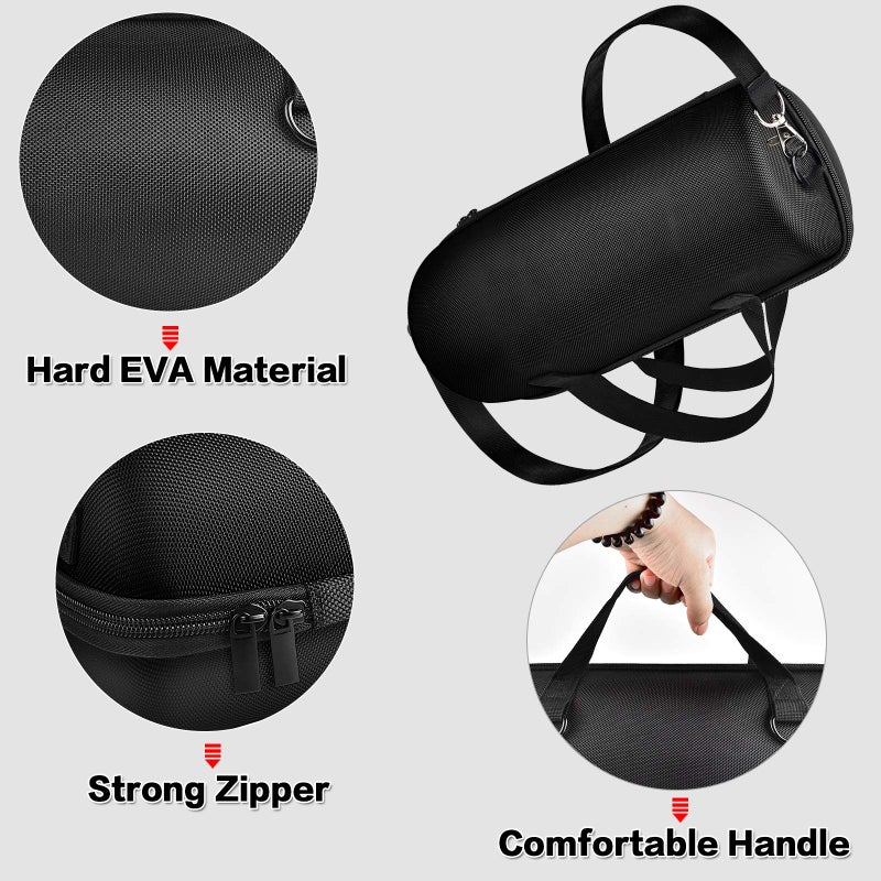 Comecase Hard Case for JBL Xtreme 3/ Extreme 2 Portable Waterproof Wireless Bluetooth Speaker, Travel Carrying Storage Holder with Zipper Pocket Bag Fit for Charger Adapter and Accessories - Image 2