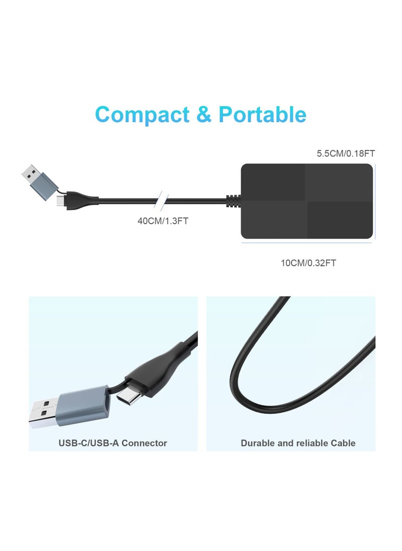 SYOSI - USB C Multi Card Reader Hub, 5 Memory Cards with Extra 3 USB3.0, SD/TF/CF/Micro SD/XD/MS Memory Card Reader/Adapter/Hub Fit for SD SDXC SDHC CF CFI TF Micro SD Micro SDXC SDHC MS UHS USB Stick Mouse - Image 1