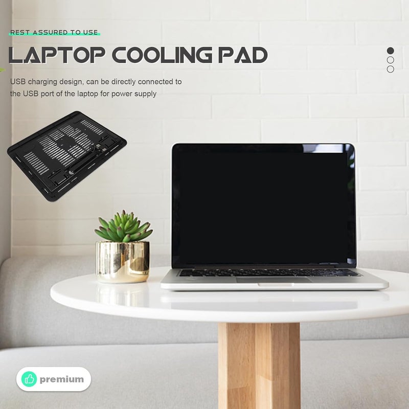 Silent Laptop Cooling Pad Stand Plastic Laptop Bracket with Quiet Fan Multipurpose Notebook Holder for Gaming and Office Use for Rapid Cooling - Image 5