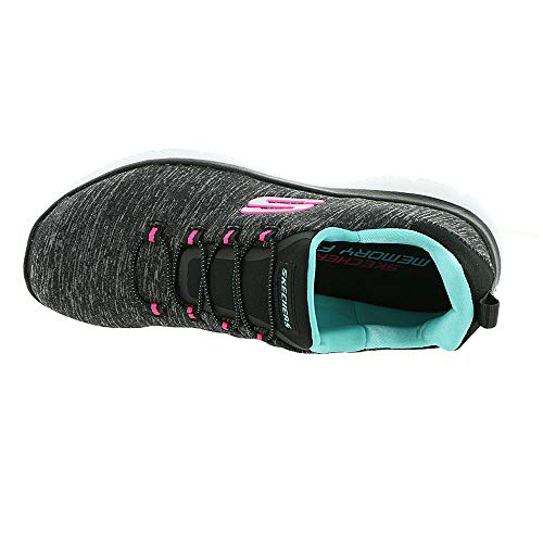 SKECHERS حذاء سنيكرز سميثس-كويك غيتاواي للنساء من سكيشرز، أسود/أزرق فاتح، 9.5 أمريكي - Image 4