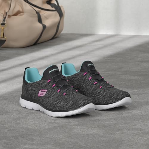 SKECHERS حذاء سنيكرز سميثس-كويك غيتاواي للنساء من سكيشرز، أسود/أزرق فاتح، 9.5 أمريكي - Image 2