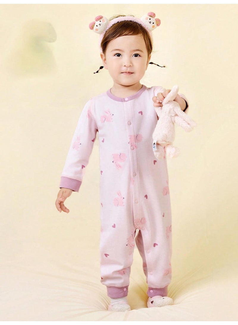 mini bala Baby Skin-friendly Breathable Romper Infant Soft Home Crawling Suit  - Image 1