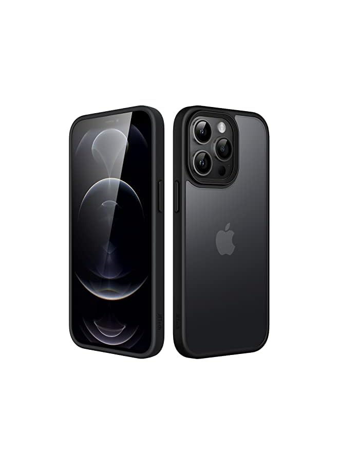 Jetech Matte Case For Iphone 12 Pro Max 6.7-Inch, Shockproof Military Grade Drop Protection, Frosted Translucent Back Phone Cover, Anti-Fingerprint (Black) - Image 2