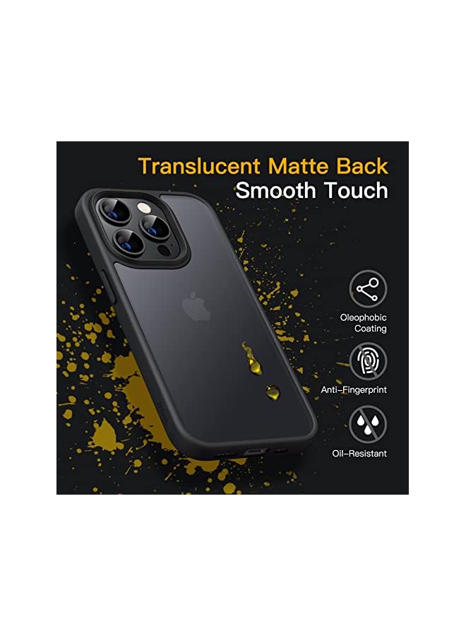 Jetech Matte Case For Iphone 12 Pro Max 6.7-Inch, Shockproof Military Grade Drop Protection, Frosted Translucent Back Phone Cover, Anti-Fingerprint (Black) - Image 4